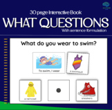 What Questions - Interactive Book to Practice Sentence For