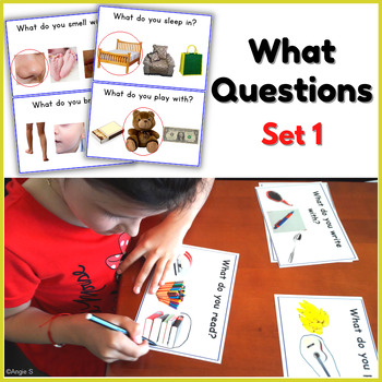 Preview of What Questions Worksheets for Autism Learners Object Function Special Ed Set 1