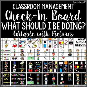 Preview of Visual Picture Check-In Board for ALL STUDENTS Classroom Management