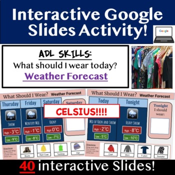 Preview of What Should I Wear? Dressing Weather Forecast CELSIUS _ Google Slides