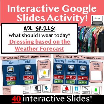 Preview of What Should I Wear? Dressing Weather Forecast Fahrenheit _ Google Slides