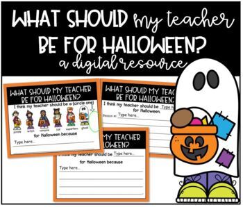 Preview of What Should My Teacher Be For Halloween? Digital Google Slides