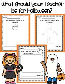 Preview of What Should My Teacher Be For Halloween? | Writing Prompt
