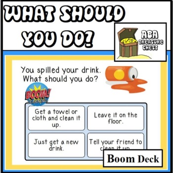 Preview of What Should You Do? BOOM Deck SET 1 Problem Solving Autism ABA