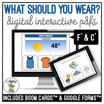 Preview of What Should You Wear? Digital Interactive Activity SS