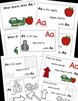 Letter A, Alphabet Emergent Reader, Cut and Paste, Alphabet Activities