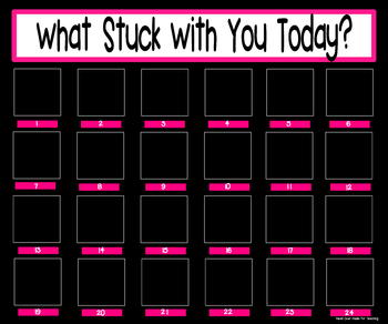 Preview of What Stuck With You Exit Slip Poster {20x24 Black & Pink}