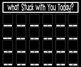 What Stuck With You Exit Slip Poster (20x24 Black & White}