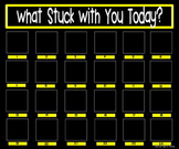 What Stuck With You Exit Slip Poster {20x24 Black & Yellow}
