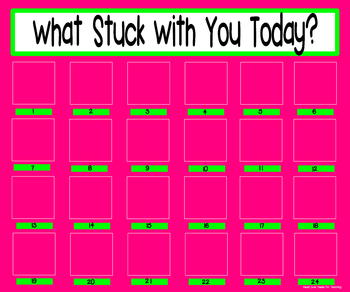 Preview of What Stuck With You Exit Slip Poster {20x24 Pink & Green}