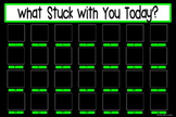 What Stuck With You Exit Slip Poster {20x30 Black & Green}