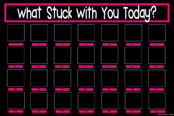 Preview of What Stuck With You Exit Slip Poster {20x30 Black & Pink}