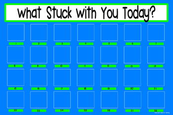 Preview of What Stuck With You Exit Slip Poster {20x30 Blue & Green}