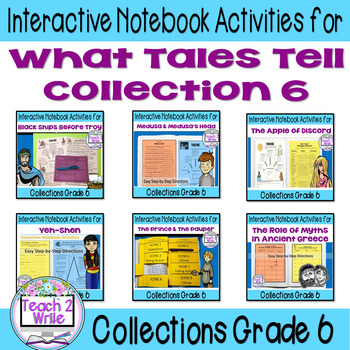 Preview of What Tales Tell Bundle Interactive Notebook Activities Collection 6 Grade 6