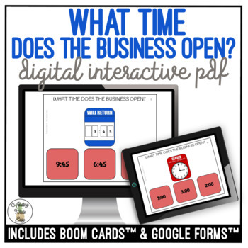 Preview of What Time Does The Business Open? Digital Activities