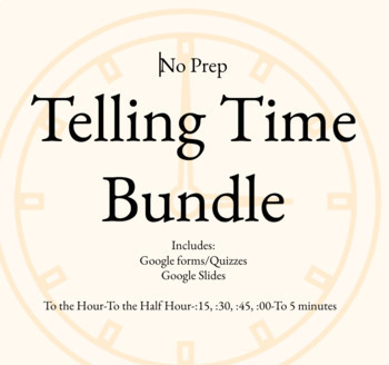 Preview of What Time is it?  Telling Time Bundle Distance Learning Digital Content   