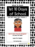 What To Teach The 1st 10 Days of School | Back to School |