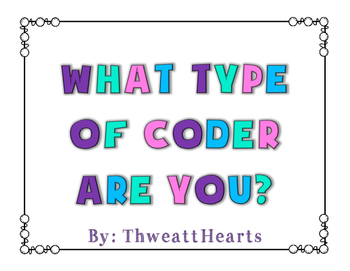 Preview of What Type of Coder Are You? Rubric Freebie