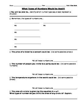 Preview of What Types of Numbers Would Be Best?! (bringing meaning to number classification