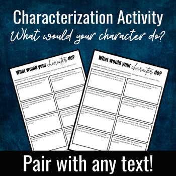 Preview of What Would Your Character Do? Characterization Activity for Any Text