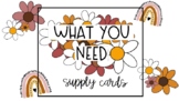 What You Need Supply Cards