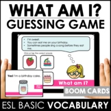 What am I? ESL Vocabulary Guessing Game BOOM CARDS - OBJECTS