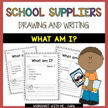 Preview of What am I? Guessing games for back to school suppliers activities