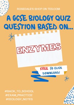 Preview of What are Enzymes? Biology Quiz Question & Answer to Teach Your Students