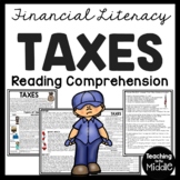 What are Taxes Reading Comprehension Worksheet Types of Taxes