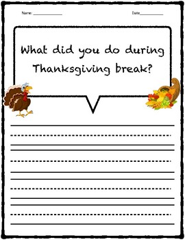 essay about thanksgiving break