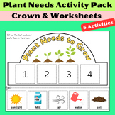What do Plants Need to Grow Crown Craft & Worksheets | 5 A