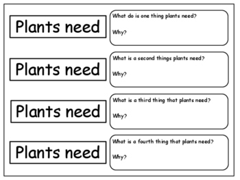 Preview of What do Plants Need to Grow Worksheet