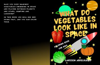 Preview of What do vegetables look like in space, coloring book for kids.