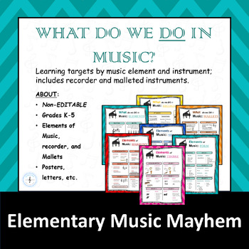 Preview of What do we DO in Music - Scope & Sequence - Visuals / Posters / Guides - ES