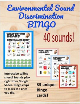 Preview of What do you Hear? Sound discrimination BINGO