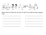 What do you want to learn in sign language class?