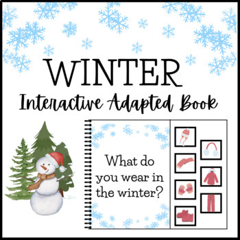 Preview of What do you wear in the winter? Adapted Interactive Winter Book