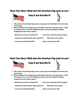 Preview of Citizenship and Patriotism: What does the American Flag Mean to Me?