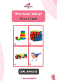 What doesn’t belong? Picture Cards - oral language - Monte