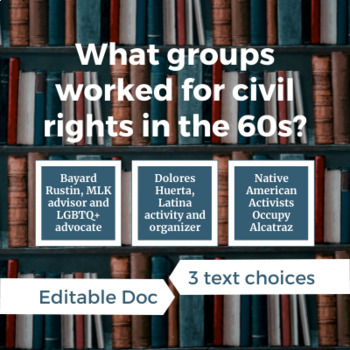 Preview of What groups worked for civil rights in the 1960s?