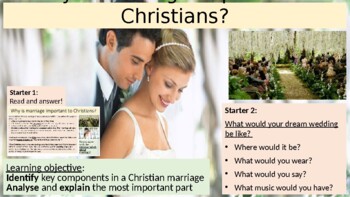 Preview of What happens at a Christian Wedding - Active role play in one of the activities.