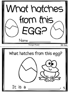 What hatches from this egg? {2 Egg emergent readers/ activities to go