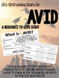 What is AVID - One Pager