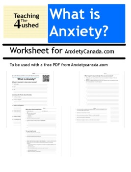 Preview of What is Anxiety Worksheet