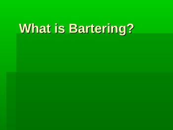 Preview of What is Bartering?