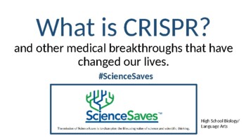 Preview of What is CRISPR? - Gr 6-12 (From #ScienceSaves)