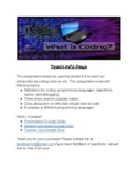 What is Coding? Presentation and Notes