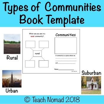 Types of Communities Book Template by Teach Nomad | TPT