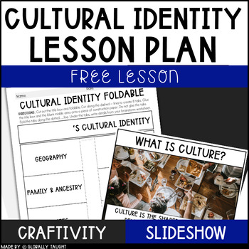 Preview of What is Culture Worksheets with My Culture Craft & Slides on Cultural Identity