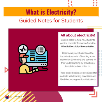 Preview of What is Electricity? Guided Notes